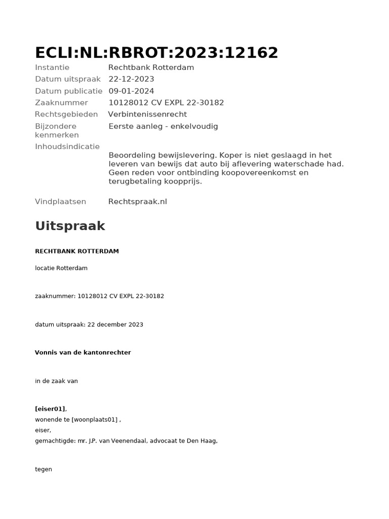 Ecli NL Rbrot 2023 12162 | PDF