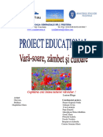 Proiect Educational - Vară-Soare, Zâmbet Şi Culoare
