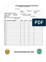 Fichas de Inscripcion de Policias Escolares