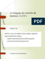 Le Langage de Controle de Données (LCD)