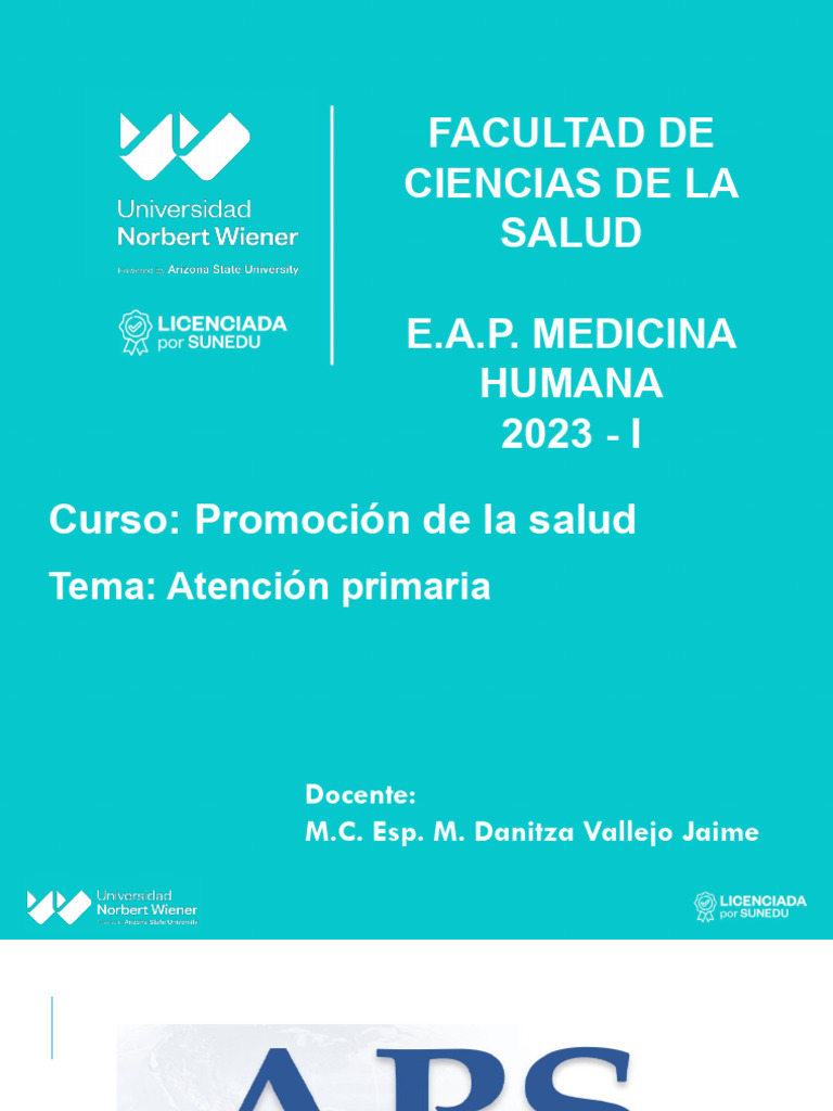 Semana 12 - Clase APS Atención Primaria de Salud | PDF | Hospital ...