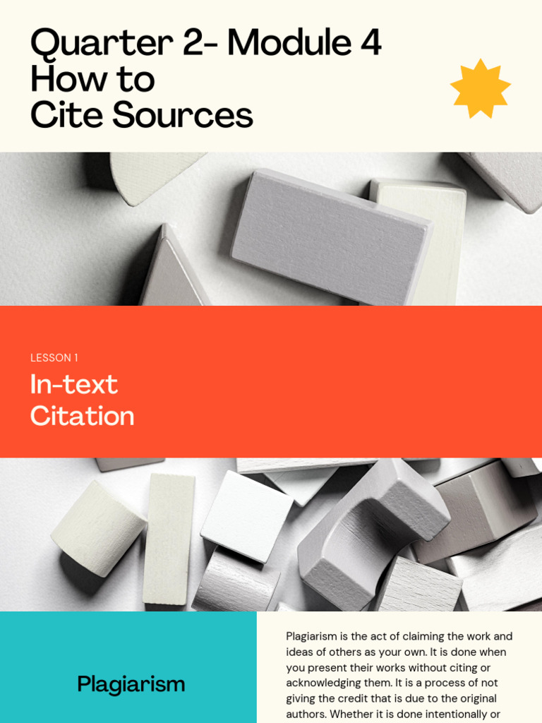 Quarter 2 Module 4 How To Cite Sources | PDF