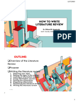 How To Write Literature Review