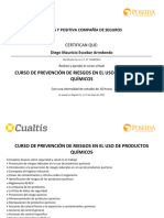 Spfvi219 - Diploma Del Curso de Prevención de Riesgos en El Uso de Productos Químicos