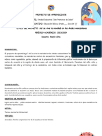 PROYECTO DE APRENDIZAJE 1 Er Grado