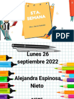 Alejandra Espinosa Nieto. Lunes 26 Septiembre 2022