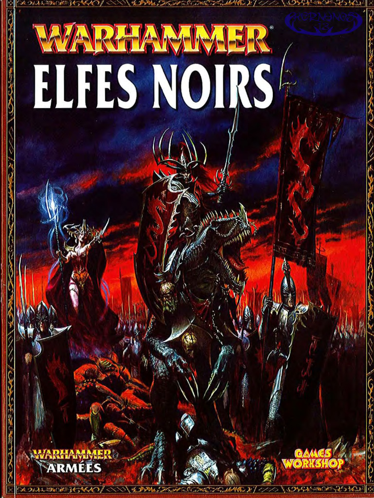 Livre d'armée Elfes noirs VF 2003 Warhammer