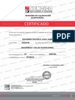 Certificado de Joao Izquierdo
