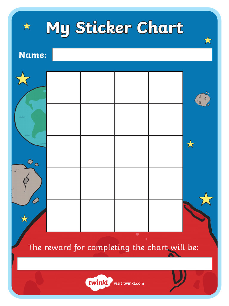 Classroom Rewards Sticker Chart | PDF