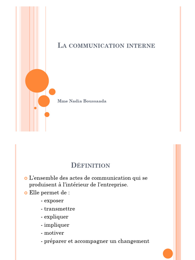 Communication Interne en Entreprise | PDF | la communication | Business
