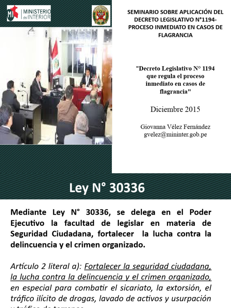Proceso Inmediato en Flagrancia | PDF | Fiscal | Policía