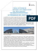 Curso Superior Universitario en Dirección de Seguridad: La Universidad Rey Juan Carlos