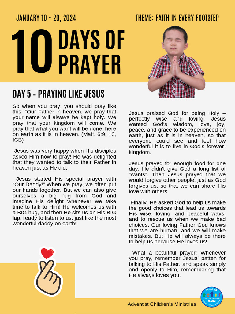 Praying Like Jesus: A Guide for Kids | PDF | Prayer | Jesus