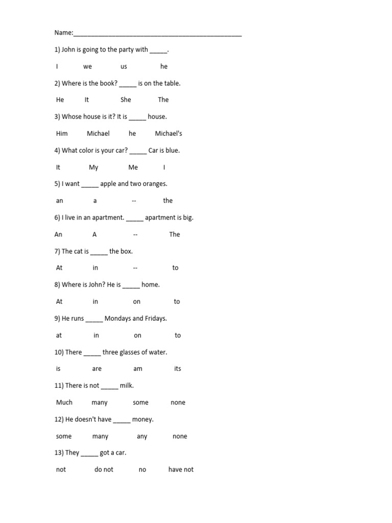 Test | PDF | Language Arts & Discipline