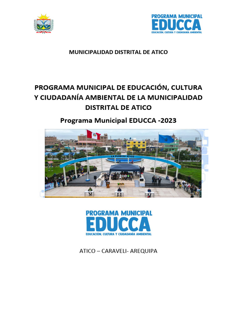 Programa Municipal EDUCCA ATICO | PDF