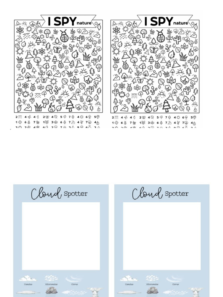 I Spy Cloud Nature | PDF