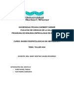 Universidad Privada Norbert Wiener Facultad de Ciencias de La Salud Programa de Segunda Especialidad en Enfermería