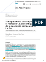 Leído - Art - Canedo y Tassi - "Una Pata en La Chacra y Una en El Mercado". La Reconfiguración de La Economía Campesina en La Paz