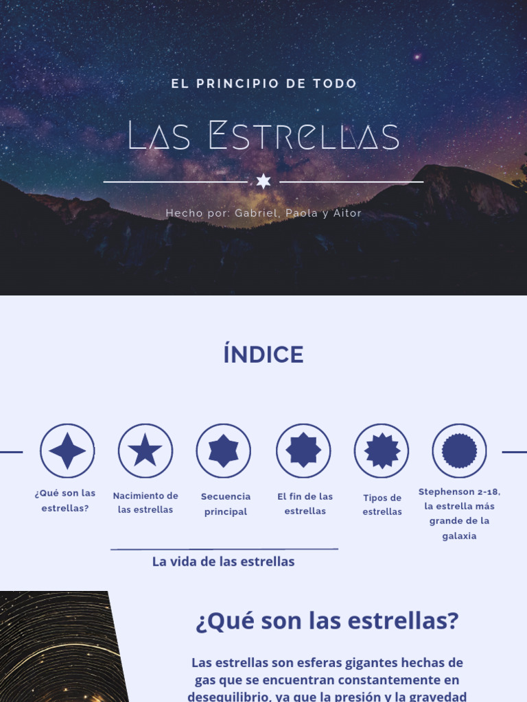 Las Estrellas Pdf Estrellas Astronomía Estelar