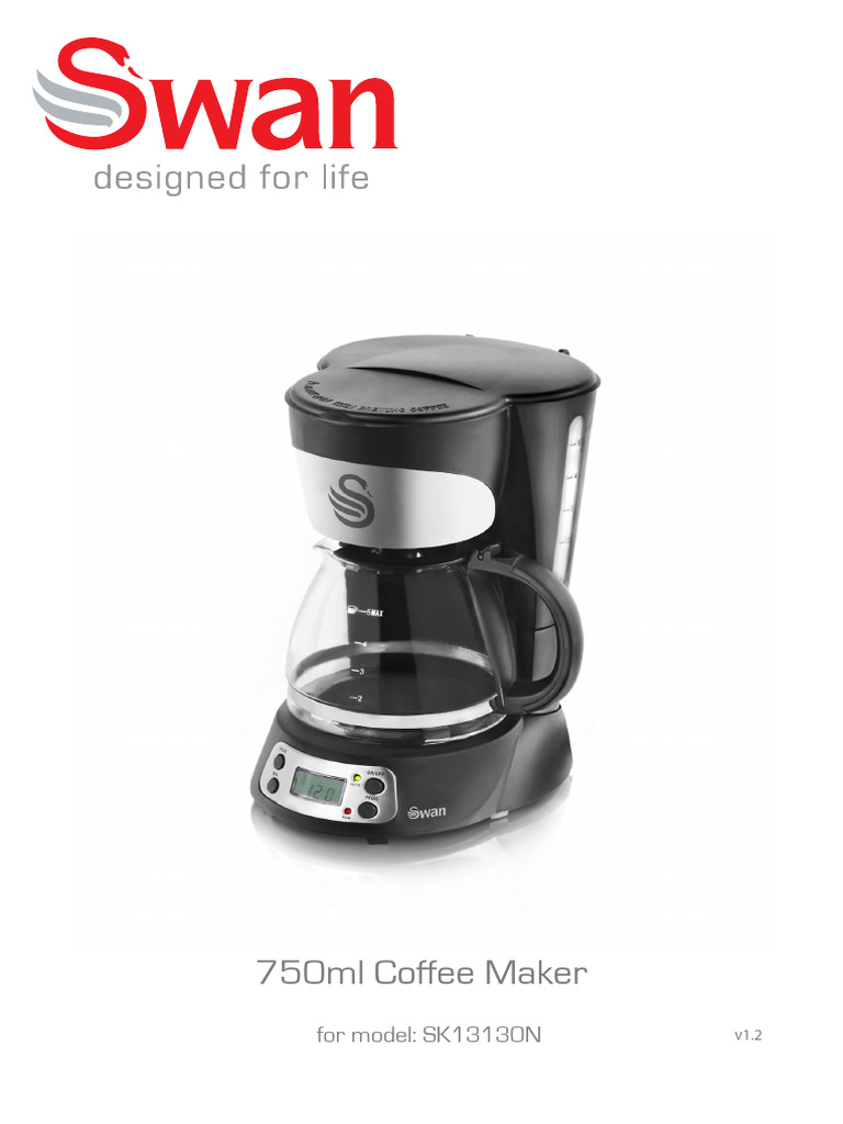 Swan Coffee Maker Manual PDF