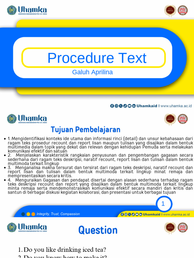PROCEDURE TEXT - PPTX - 20240110 - 073022 - 0000 | PDF | Linguistic ...