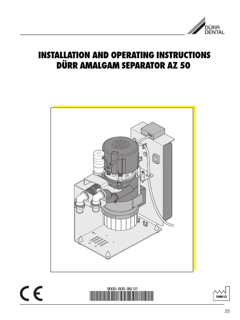 Durr AZ50 Amalgam Separator - Installation and User Manual | Download ...