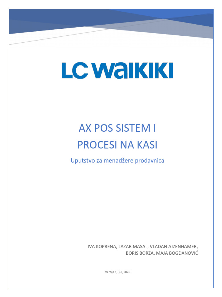 AX POS Procesi U Prodavnicama - Prirucnik | PDF