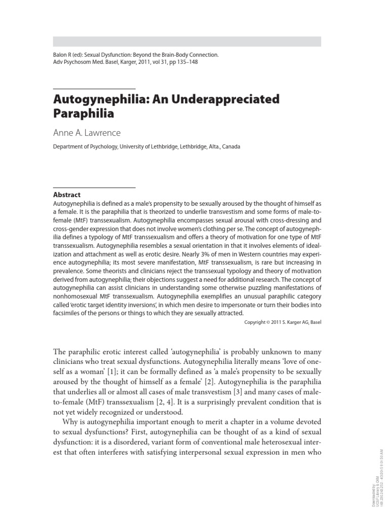 Autoginefilia | PDF | LGBTQIA+ Studies | Transgender