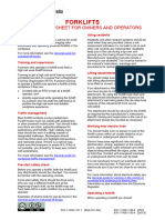 Forklifts Information Sheet