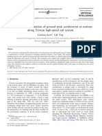 Neural Network Estimation of Ground Peak Acceleration at Stations Along Taiwan High-Speed Rail System