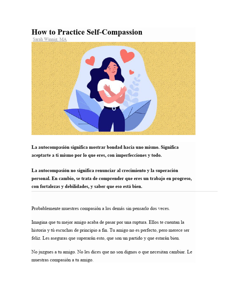 How To Practice Self-Compassion | PDF | Modificación de comportamiento ...