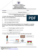 1ST Summative Test in Mother Tongue 1-2ND Quarter