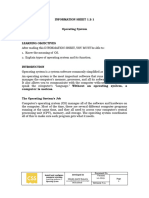 Information Sheet 1.2-1 Operating System: Install and Configure Computer Systems Developed by