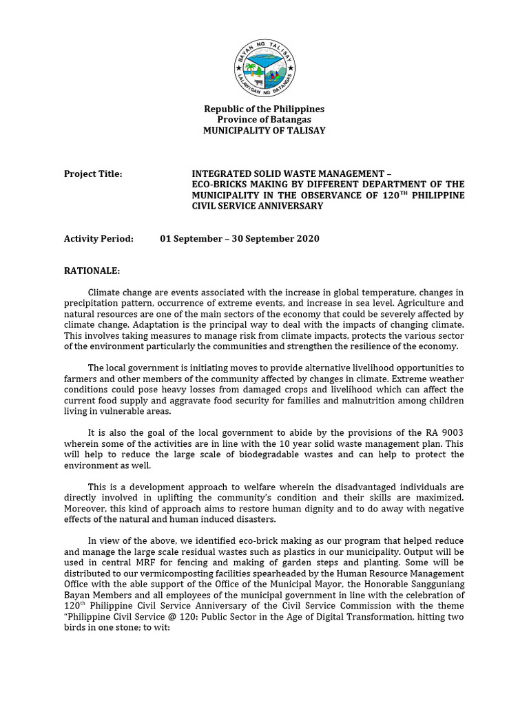 120th Phil Civil Service Anniversary Accomplishment Report | PDF | Food ...