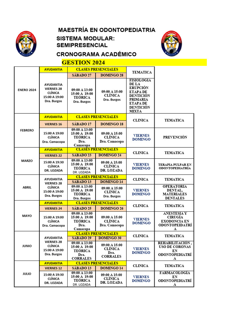 Cronograma 2024 PDF
