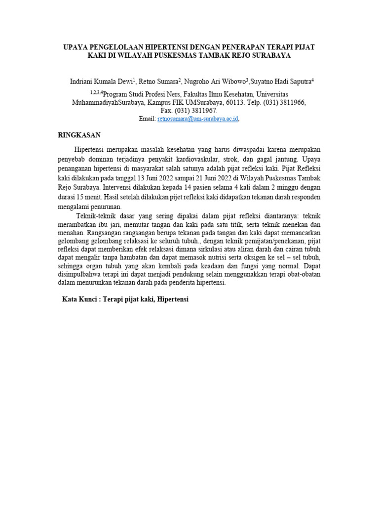 Manuskrip tx pijat kaki rs na pdf