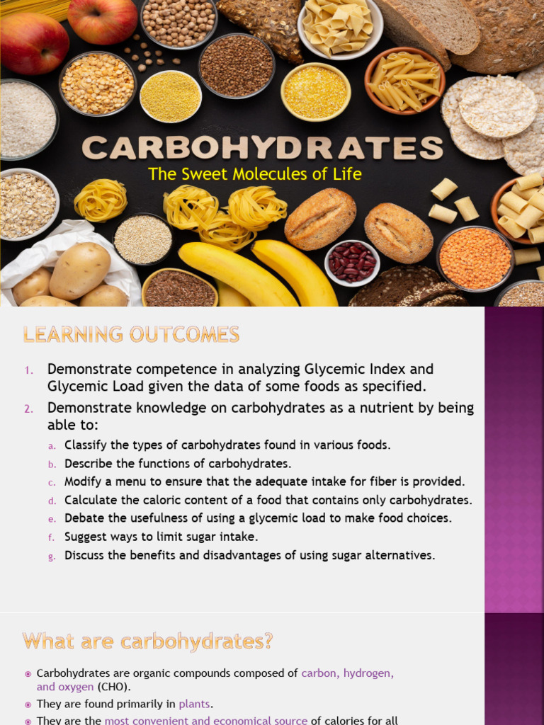 2. Carbohydrates PDF Carbohydrates Dietary Fiber