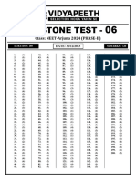 Milestone Test 06 ROI Phase 2 Class 11th NEET 31 12 2023 Solution
