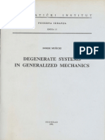 Djordje Musick I Degenerate Systems in Generalized Mechanics