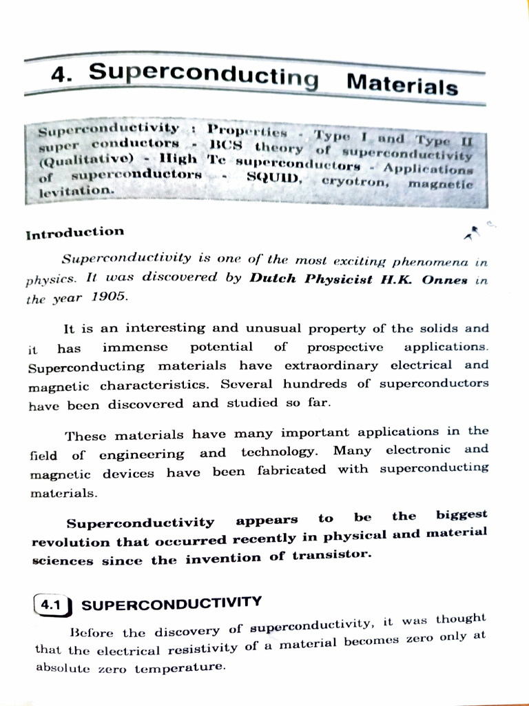 Superconducting Materials Overview | PDF | Superconductivity ...