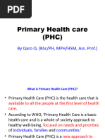 Basic Concepts in Primary Health Care