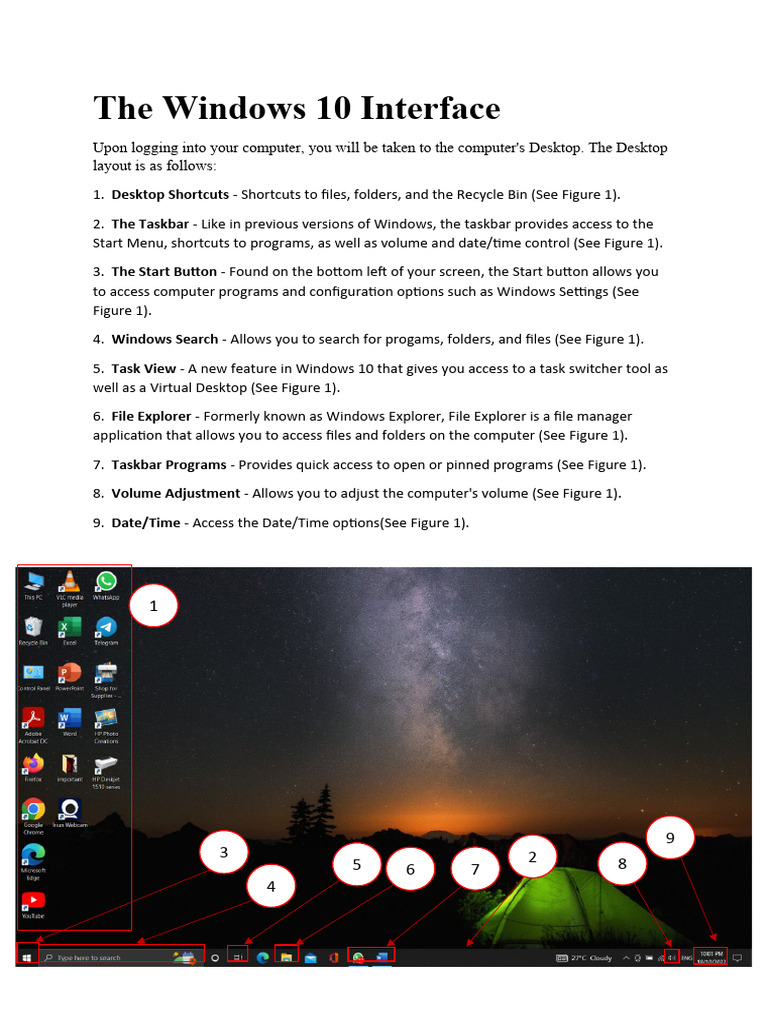 The Windows 10 Interface  PDF