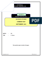 Final Draft Business Studies Grade 11 September 2021 Control Test