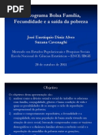 O Programa Bolsa Família, Fecundidade e a Saída da Pobreza
