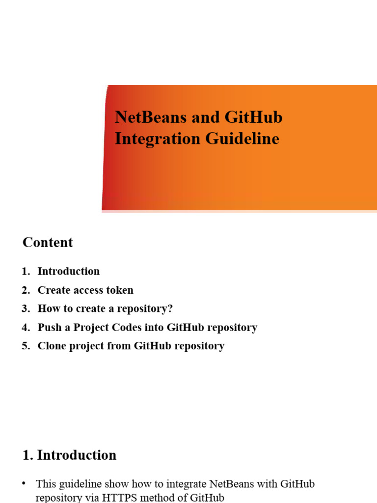 1.GitHub NetBeans Integration GuideLine | PDF
