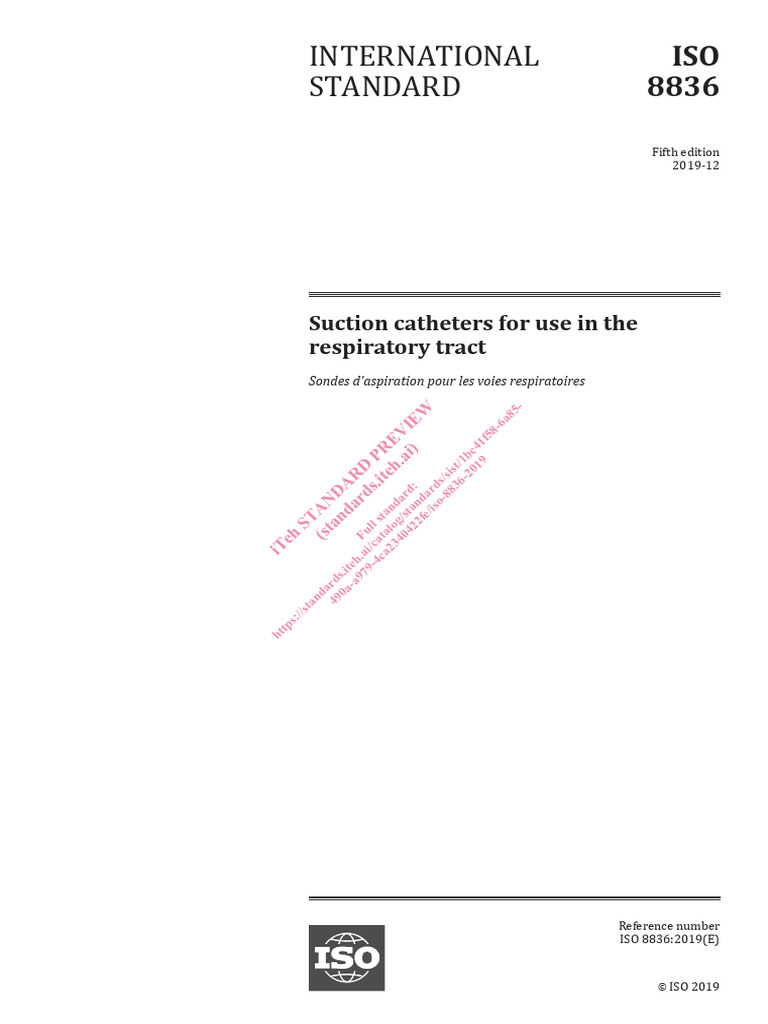 ISO-8836-2019 Respiratory Catheters | PDF | Risk | International ...