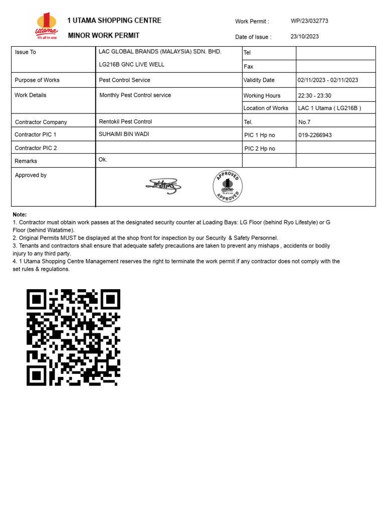 Work Permit Minor - 02112023 | PDF