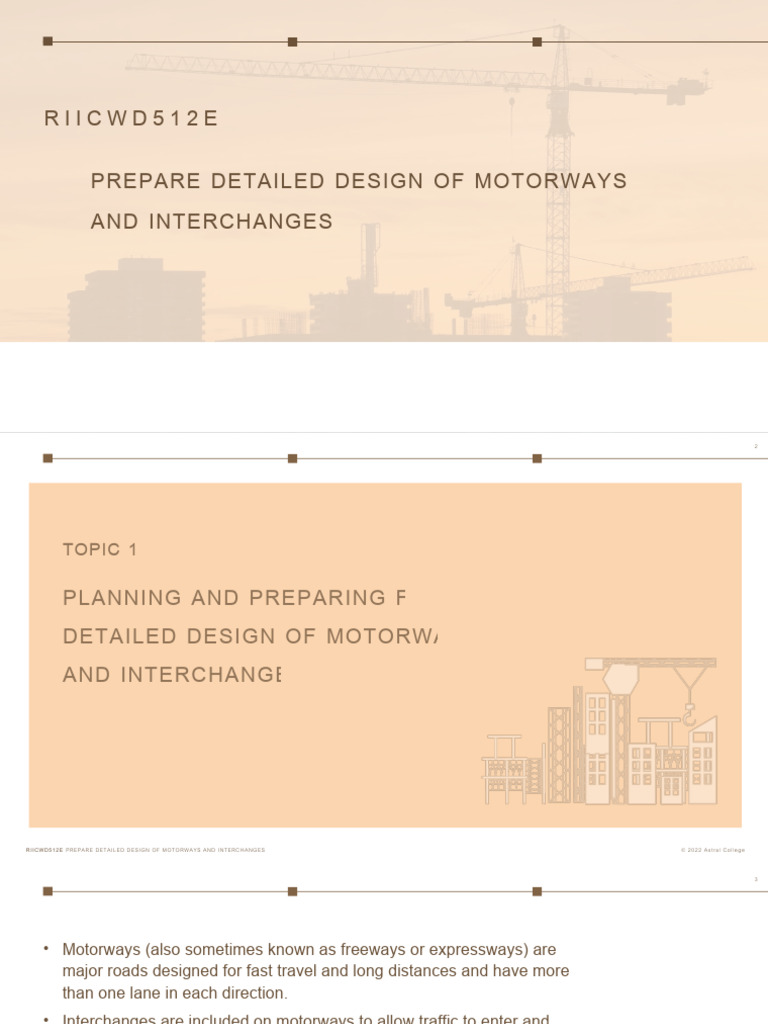 Detailed Design of Motorways Guide | PDF