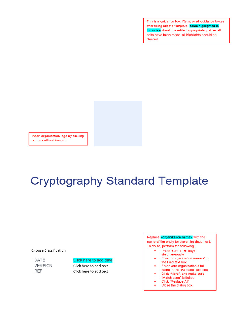 STANDARD Cryptography Template en | PDF