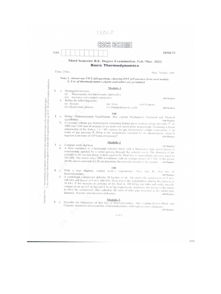 3 Basic Thermodynamics Pdf